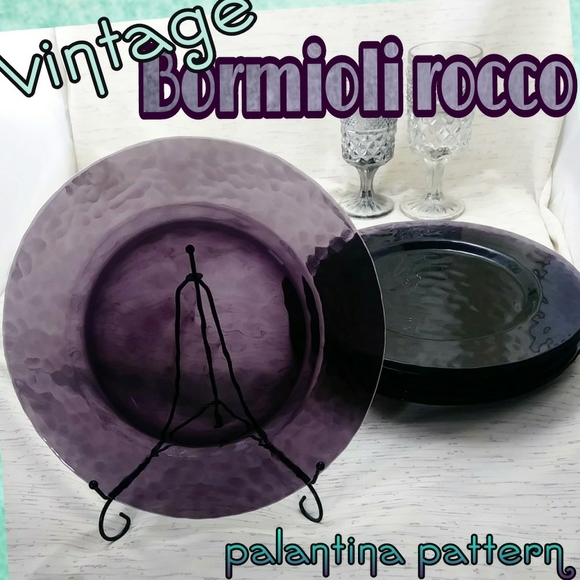 6 Bormioli rocco palatina amethyst hammered plates